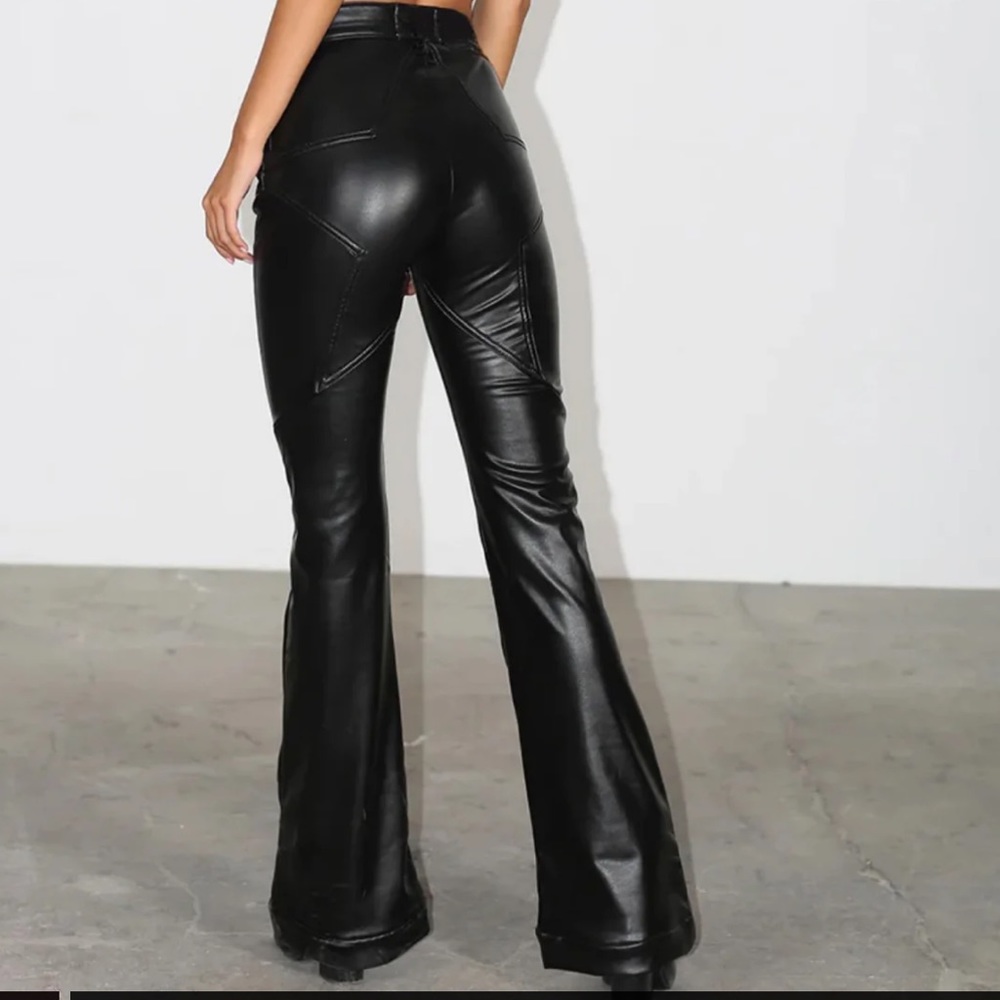 Black leather pants